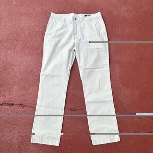 Vineyard Vines Performance Pants Men's 36x32 Off White Chino Flat Front Logo